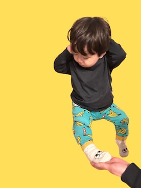 「アイテム（その他パンツ）」を使った、choroさん（キッズ・80cm）の春コーディネート