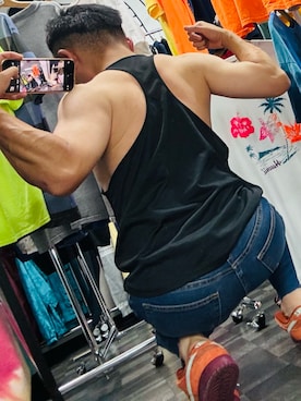 「アイテム（タンクトップ）」を使った、m3i8w3a9さん（メンズ・168cm・20代）の夏コーディネート