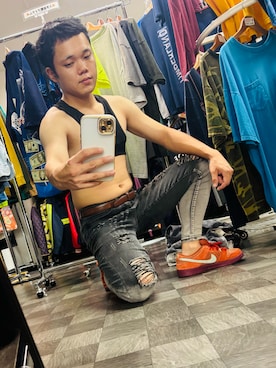 「アイテム（タンクトップ）」を使った、m3i8w3a9さん（メンズ・168cm・20代）の夏コーディネート