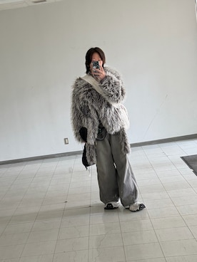 GRANCY】Fur Boa Riders Jacket / ファーボアライダースジャケットを