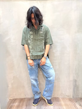 「Desigual（デシグアル）のアイテム」を使った、Desigual原宿 STAFFさん（メンズ・183cm）の春コーディネート