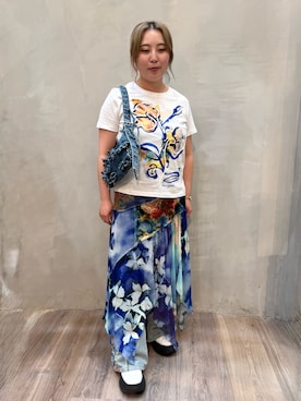 「Desigual（デシグアル）のアイテム」を使った、Desigual原宿 STAFFさん（レディース・153cm）の春コーディネート