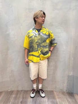 「Desigual（デシグアル）のアイテム」を使った、Desigual原宿 STAFFさん（メンズ・167cm）の夏コーディネート