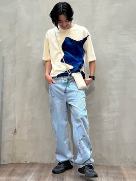 「アイテム（財布）」を使った、Desigual原宿 STAFFさん（メンズ・176cm）の夏コーディネート