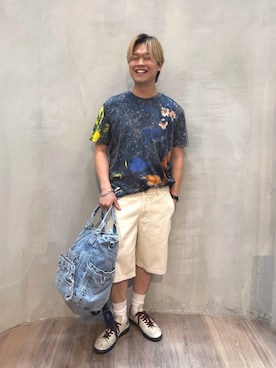 「Desigual（デシグアル）のアイテム」を使った、Desigual原宿 STAFFさん（メンズ・170cm）の夏コーディネート