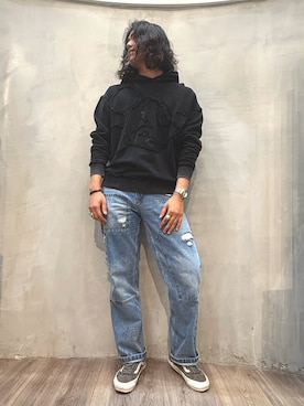 「Desigual（デシグアル）のアイテム」を使った、Desigual原宿 STAFFさん（メンズ・183cm）の夏コーディネート