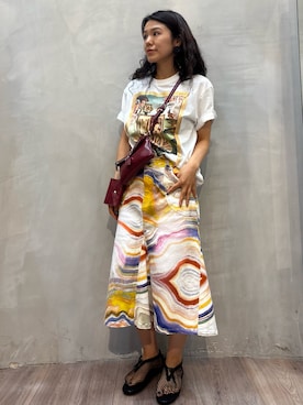 「Desigual（デシグアル）のアイテム（スカート、その他）」を使った、Desigual原宿 STAFFさん（メンズ・167cm）の夏コーディネート