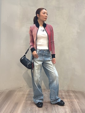 「Desigual（デシグアル）のアイテム」を使った、Desigual原宿 STAFFさん（レディース・160cm）の夏コーディネート