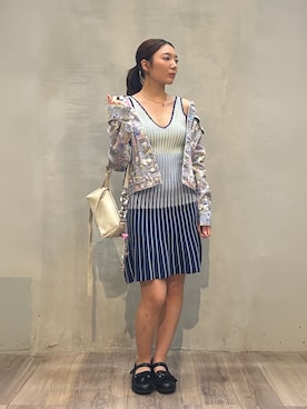 「Desigual（デシグアル）のアイテム」を使った、Desigual原宿 STAFFさん（レディース・160cm）の夏コーディネート