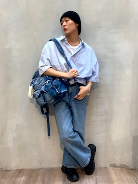 「Desigual（デシグアル）のアイテム（パンツ）」を使った、Desigual原宿 STAFFさん（メンズ・168cm）の夏コーディネート