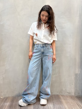 「刺繍」｜Desigual原宿 STAFFさん（レディース・155cm）の春コーディネート