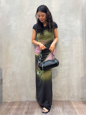 「Desigual（デシグアル）のカットアウトサンダル（サンダル、ブラック系）」を使った、Desigual原宿 STAFFさん（メンズ・167cm）の夏コーディネート