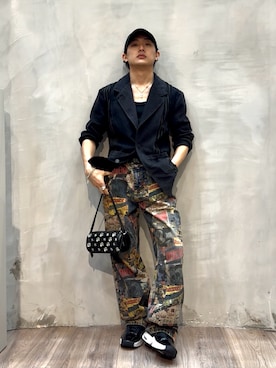 「Desigual（デシグアル）のアイテム」を使った、Desigual原宿 STAFFさん（メンズ・167cm）の夏コーディネート