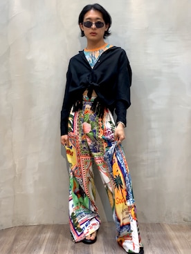 「Desigual（デシグアル）のアイテム（パンツ）」を使った、Desigual原宿 STAFFさん（メンズ・167cm）の夏コーディネート