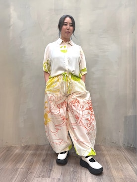 「Desigual（デシグアル）のアイテム」を使った、Desigual原宿 STAFFさん（レディース・153cm）の夏コーディネート