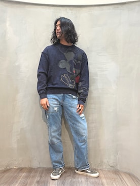 「Desigual（デシグアル）のアイテム」を使った、Desigual原宿 STAFFさん（メンズ・183cm）の夏コーディネート