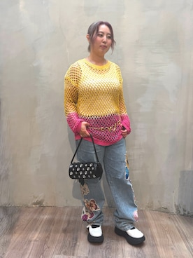 「Desigual（デシグアル）のザリオハートリンクゴールドチェーンベルト（ベルト、その他）」を使った、Desigual原宿 STAFFさん（メンズ・167cm）の夏コーディネート