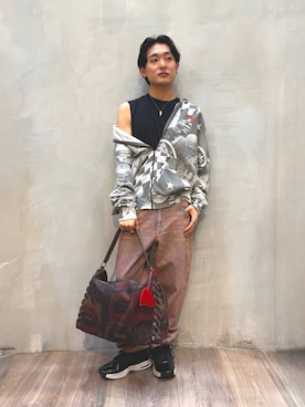 「Desigual（デシグアル）のアイテム」を使った、Desigual原宿 STAFFさん（レディース・163cm）の夏コーディネート