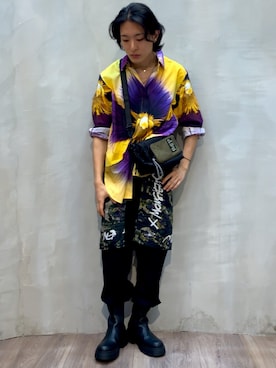「Desigual（デシグアル）のアイテム（パンツ）」を使った、Desigual原宿 STAFFさん（メンズ・167cm）の夏コーディネート