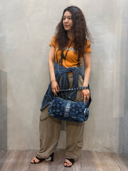 Desigual（デシグアル） ハンドバッグ デニムフラワー ショルダー