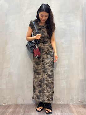 「Desigual（デシグアル）のカットアウトサンダル（サンダル、ブラック系）」を使った、Desigual原宿 STAFFさん（メンズ・167cm）の夏コーディネート