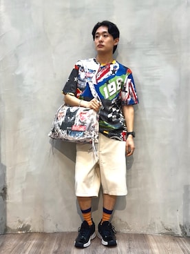 「Desigual（デシグアル）のアイテム」を使った、Desigual原宿 STAFFさん（レディース・163cm）の夏コーディネート