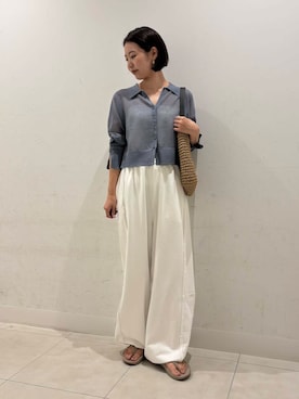 「アイテム（スウェットパンツ）」を使った、kannaさん（レディース・154cm）の夏コーディネート