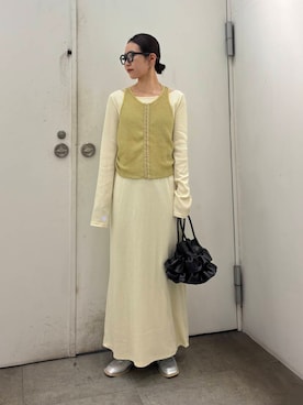 「シルバー」｜「アイテム（ワンピース/ドレス）」を使った、kannaさん（レディース・154cm）の春コーディネート
