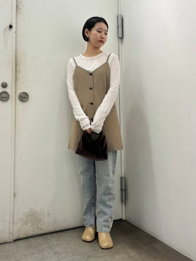 「HEYUMM（ヘユム）のアイテム」を使った、kannaさん（レディース・154cm）の秋コーディネート