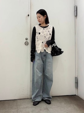 「アイテム（バレエシューズ）」を使った、kannaさん（レディース・154cm）の春コーディネート