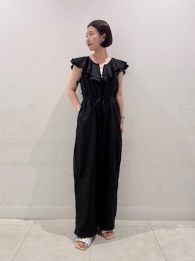 「SENSE OF PLACE by URBAN RESEARCH（センスオブプレイスバイアーバンリサーチ）のアイテム（オールインワン・サロペット）」を使った、kannaさん（レディース・154cm）の夏コーディネート