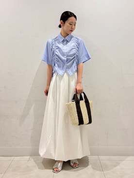 「キレイめカジュアルコーデ」｜kannaさん（レディース・154cm）の春コーディネート