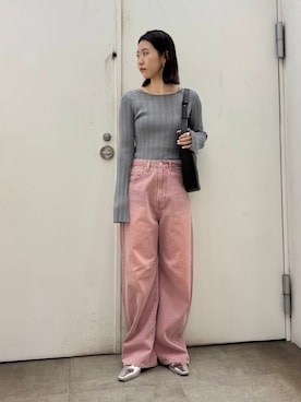 「SENSE OF PLACE by URBAN RESEARCH（センスオブプレイスバイアーバンリサーチ）のメタリックポインテッドシューズ（パンプス）」を使った、kannaさん（レディース・154cm）の春コーディネート