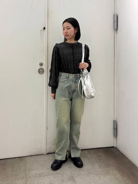 「SENSE OF PLACE by URBAN RESEARCH（センスオブプレイスバイアーバンリサーチ）のアイテム（ブーツ）」を使った、kannaさん（レディース・154cm）の冬コーディネート