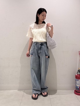 「キレイめカジュアルコーデ」｜kannaさん（レディース・154cm）の夏コーディネート