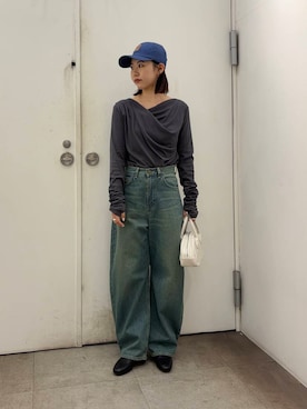 「新作」｜「アイテム（ローファー）」を使った、kannaさん（レディース・154cm）の冬コーディネート
