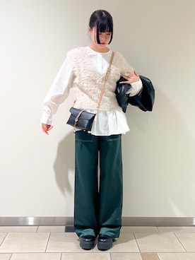 「LAATO（ラート）のアイテム」を使った、𖤐KIRA𖤐 さん（レディース・158cm）の冬コーディネート