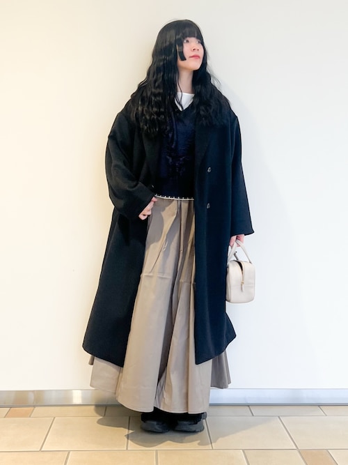 ハンドメイドウールブレンドコート ハンドメイドウールブレンドコート - ダークブラウン - レディース