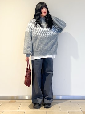 「URBAN RESEARCH Sonny Label（アーバンリサーチサニーレーベル）のアイテム（パンツ）」を使った、𖤐KIRA𖤐 さん（レディース・158cm）の冬コーディネート