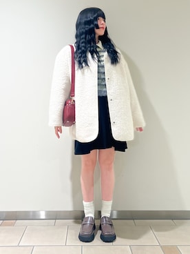 「寒い」｜「アイテム（ジャケット/アウター）」を使った、𖤐KIRA𖤐 さん（レディース・158cm）の冬コーディネート