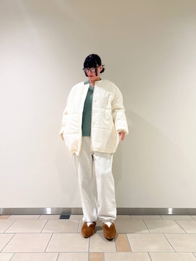 「クルーネックニット」｜𖤐KIRA𖤐 さん（レディース・158cm）の秋コーディネート