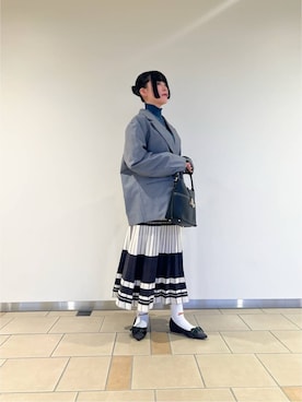 「Aラインスカート」｜𖤐KIRA𖤐 さん（レディース・158cm）の秋コーディネート