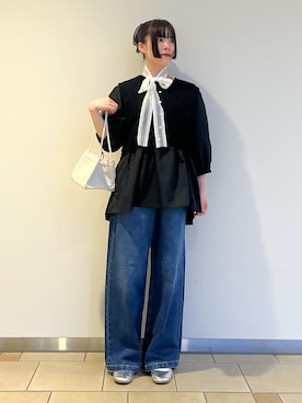 「アイテム（チュニック）」を使った、𖤐KIRA𖤐 さん（レディース・158cm）の夏コーディネート