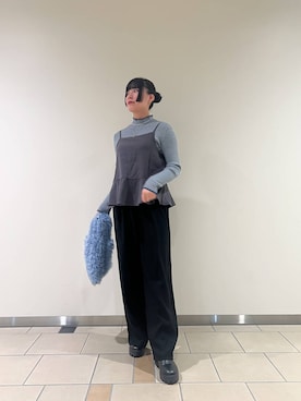 「アイテム（つなぎ/オールインワン）」を使った、𖤐KIRA𖤐 さん（レディース・158cm）の秋コーディネート