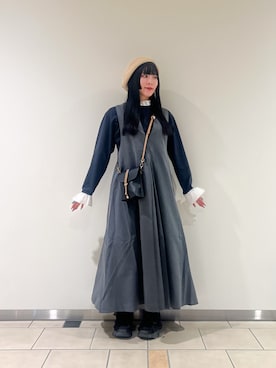 「SMELLY（スメリー）のアイテム（帽子）」を使った、𖤐KIRA𖤐 さん（レディース・158cm）の春コーディネート