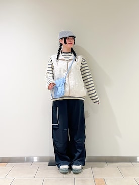 「SMELLY（スメリー）のアイテム（帽子）」を使った、𖤐KIRA𖤐 さん（レディース・158cm）の春コーディネート