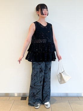「アイテム（その他トップス）」を使った、𖤐KIRA𖤐 さん（レディース・158cm）の夏コーディネート