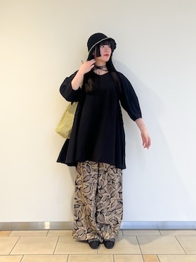 「SMELLY（スメリー）のアイテム（帽子）」を使った、𖤐KIRA𖤐 さん（レディース・158cm）の春コーディネート