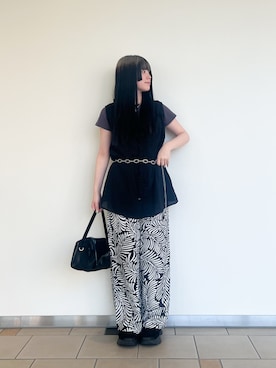 「SMELLY（スメリー）のアイテム」を使った、𖤐KIRA𖤐 さん（レディース・158cm）の夏コーディネート