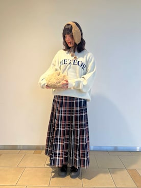「アイテム（イヤーマフ）」を使った、𖤐KIRA𖤐 さん（レディース・158cm）の秋コーディネート
